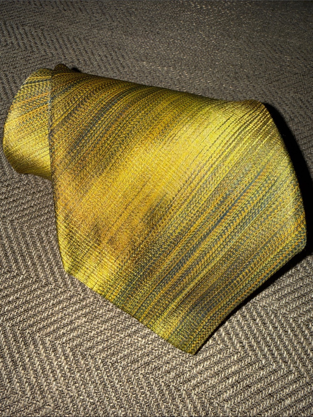 Missoni Cravatte Green/ Yellow 100% Silk Tie